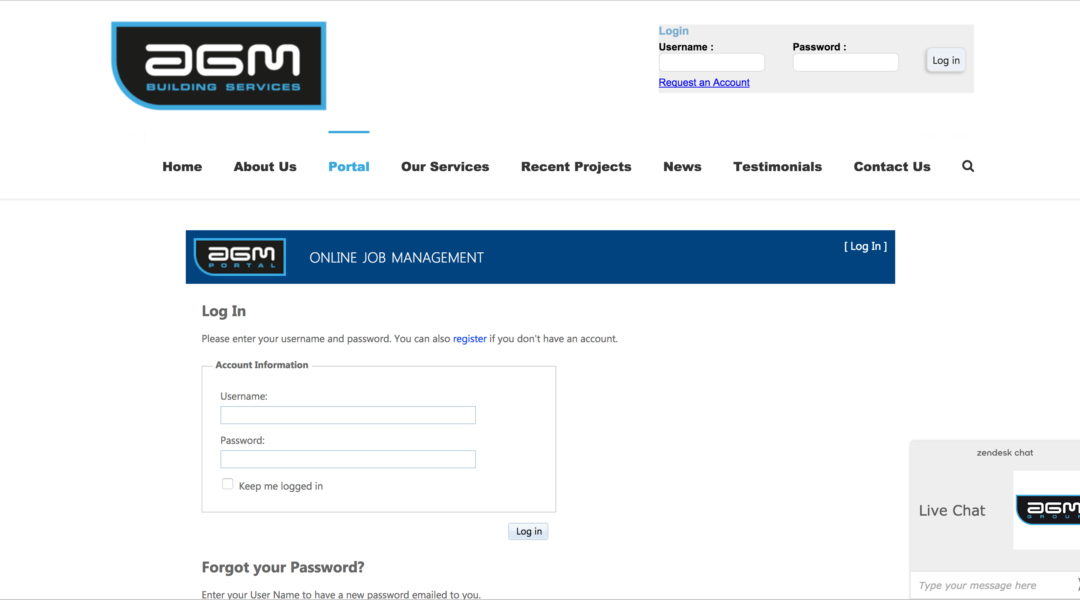 AGM Building Services Portal